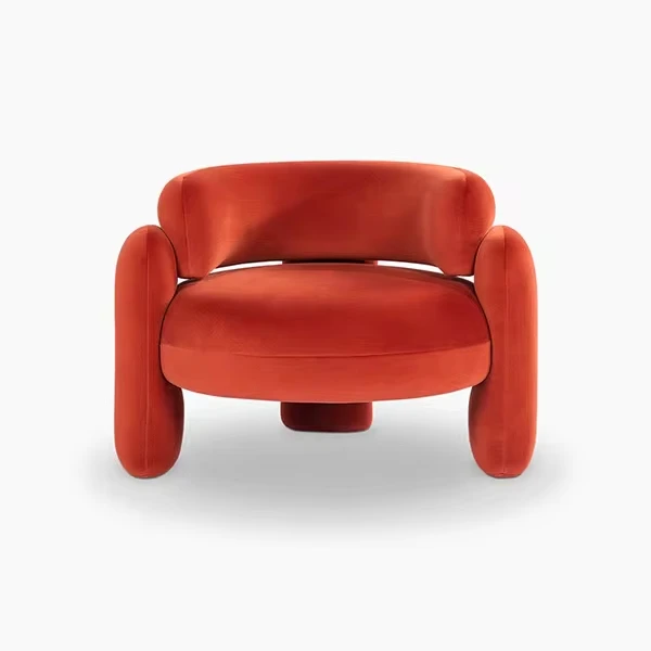 Custom Nordic Creative Art Single Lounge Chair for Home Living Room Fabric Armrest Office Negotiation Sofa Chair