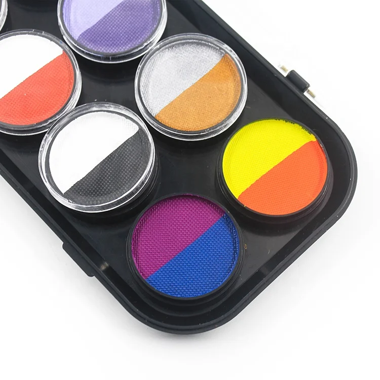 Rainbow Colors Flag Face Paint Set Professional Face Body Paint Palette Water Activated Body Paint Body Painting Suppliers