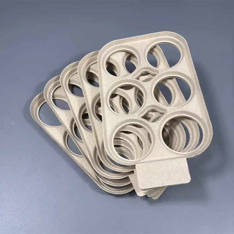 Custom Service 100% Compostable Sugarcane Bagasse Beer Holder