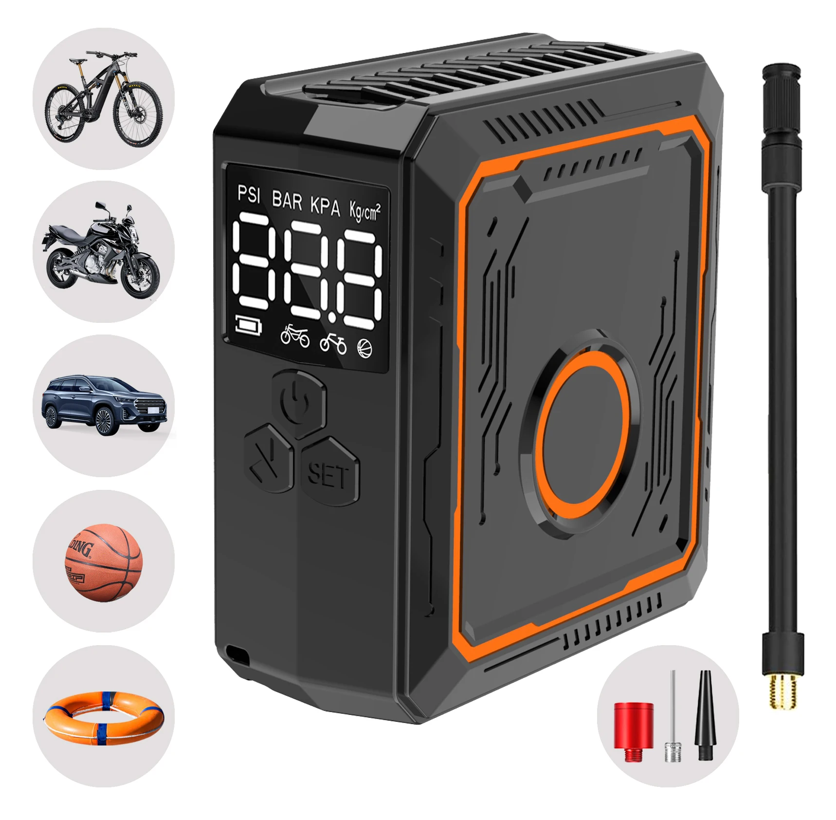 Fast Shipping 12V DC Electric Swimming Pool Air Pump Portable Cordless Motorcycle Bike ATV Compressor Tire Inflator Car Air Pump