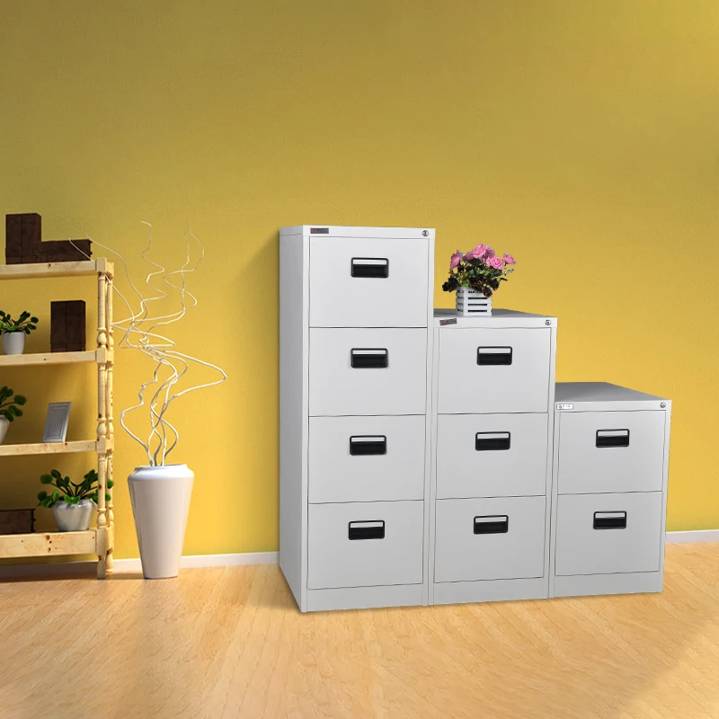 KD Structure metal black handle 2 drawer cabinet 3 drawer vertical filing cabinet 4 drawer