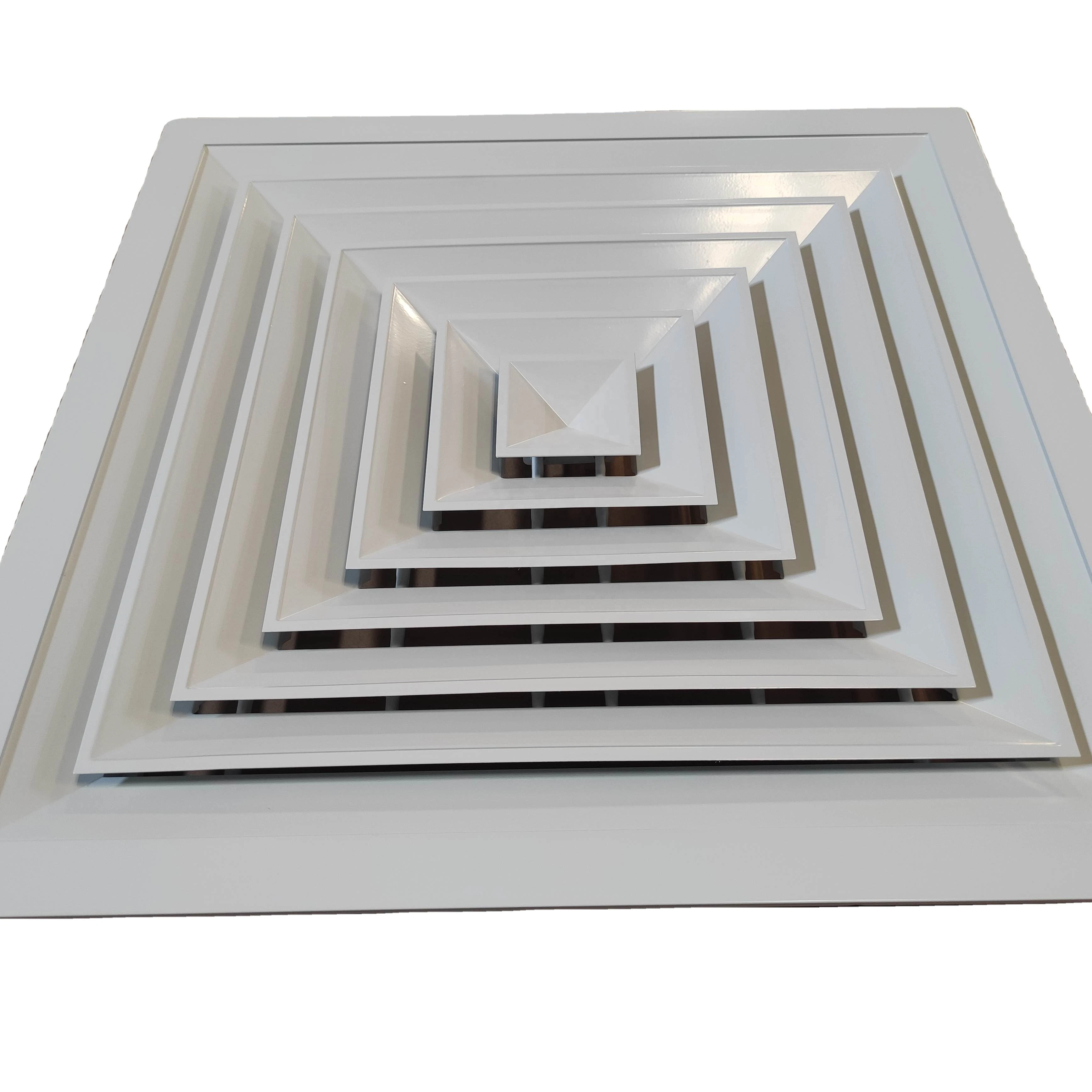 XINGYE HVAC air conditioning stamping style 4 way supply square ceiling air diffusers&grilles with dampers XYSA-B600