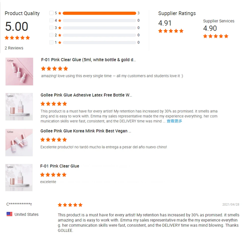 Gollee High quality strong hold diy lash extension glue packaging adhesive 0.5 container private label pink lash glue