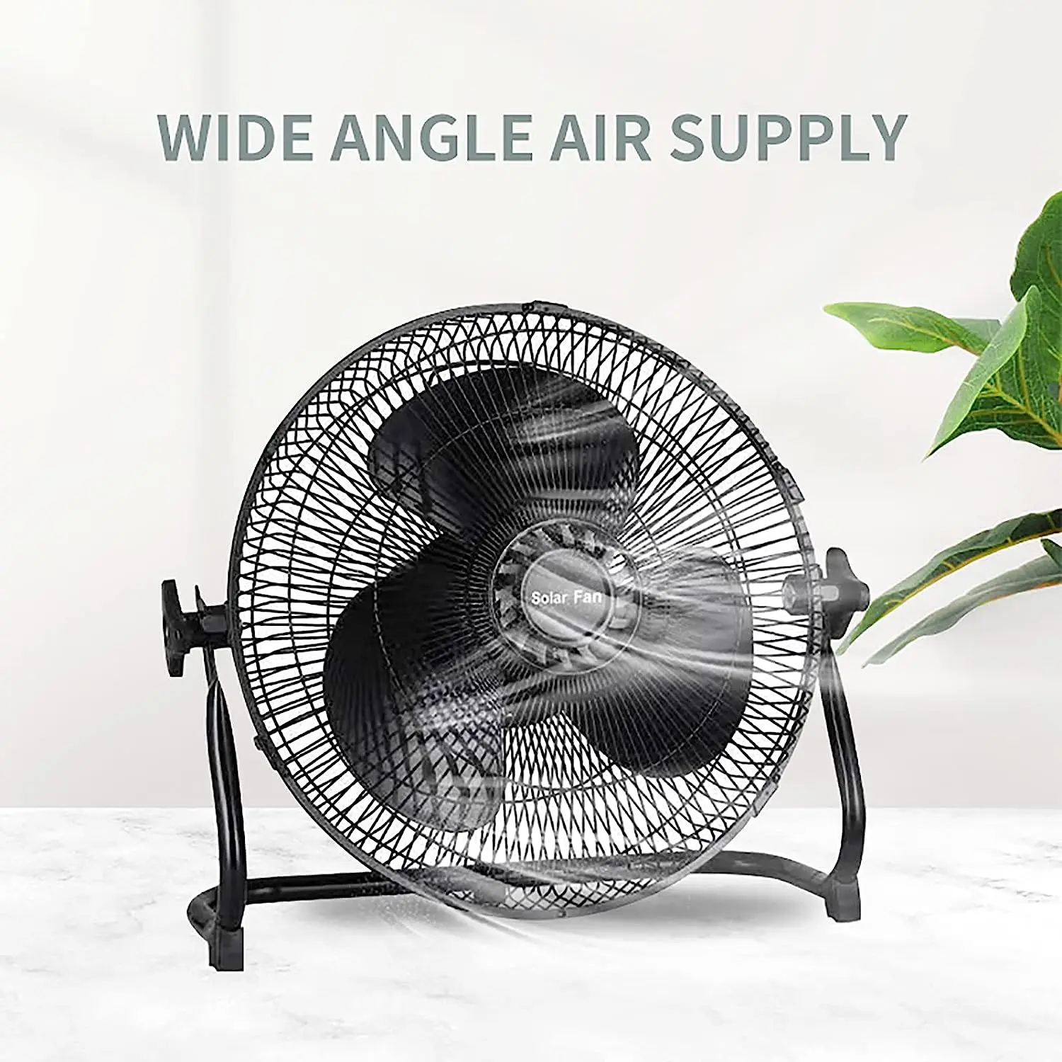 Rechargeable Black 3 Gears 15w Solar Power Table Pedestal Fan With Solar Polysilicon Panel Usb Light Battery Remote Control