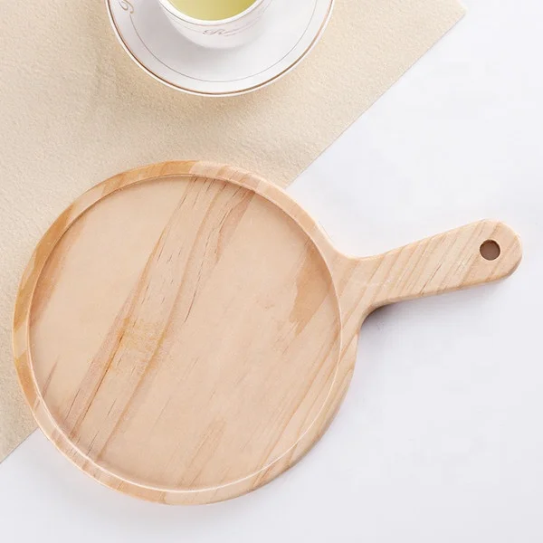 Professional Pine Solid Wood Pizza Cutting Board Pizza Serving Dish Paddle for Cooking Kit