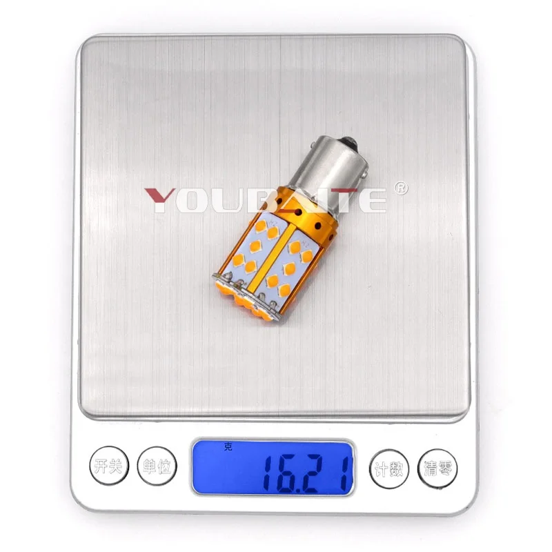 Golden aluminum Canbus 1156 3030 35SMD BA15S p21w 3156 T20 7440 Amber Red S25 P21W BAU15S  led turn signal bulb