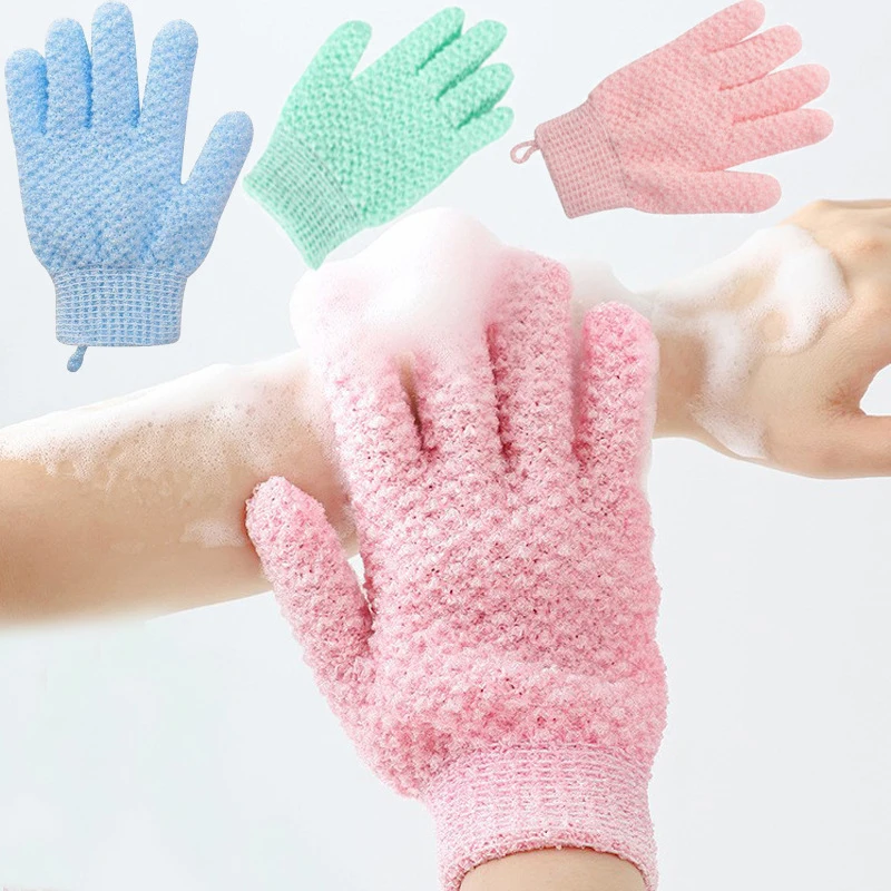 Five Fingers Bath Gloves Household Shower Towel Scrub Body Wash Children Home Supply Elastic Wipe Back Bathing Cleaning Gloves