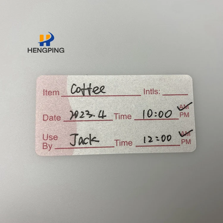Custom-made Dissolvable Food Label Stickers Rectangle Round Oval Dissolvable Meal Prep Labels for Dish Dishwasher