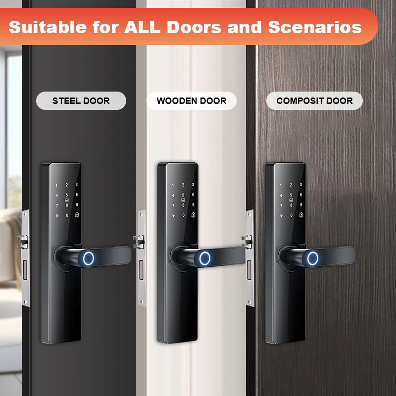 Main Door Locks Hotel Room Lock Smart Remote French Digit Sliding Digital Bedroom System Secured For Entrance Set Doors Handle