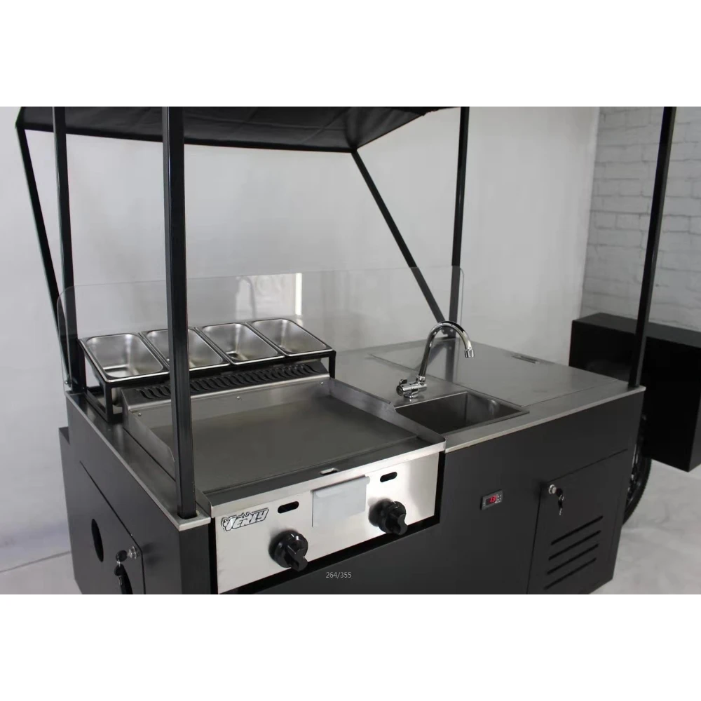 Latest Design Superior Quality Fully Equipped Hotdog Bike Cart Mobile Food