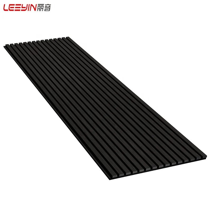 Akupanel Natural Wood Wall Panels Black Oak Wood Slat Panel Headboard Acoustic Panel
