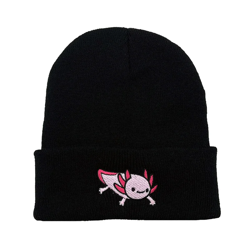 Popular Winter Cartoon Animal Hexagonal Dinosaur Knitted Hat Acrylic Woolen Cap Outdoor Sports Mexico Axolotl Cold Beanie