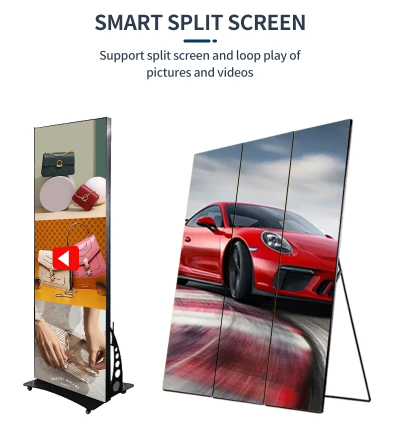 Portable Advertising Stand With Display Advertising Display Digital Poster Led Digital Touch