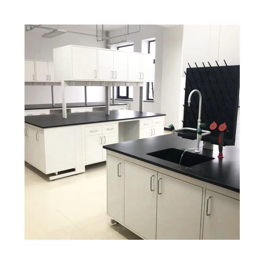 School hospital generic lab bench furniture lab island bench steel work bench with sink
