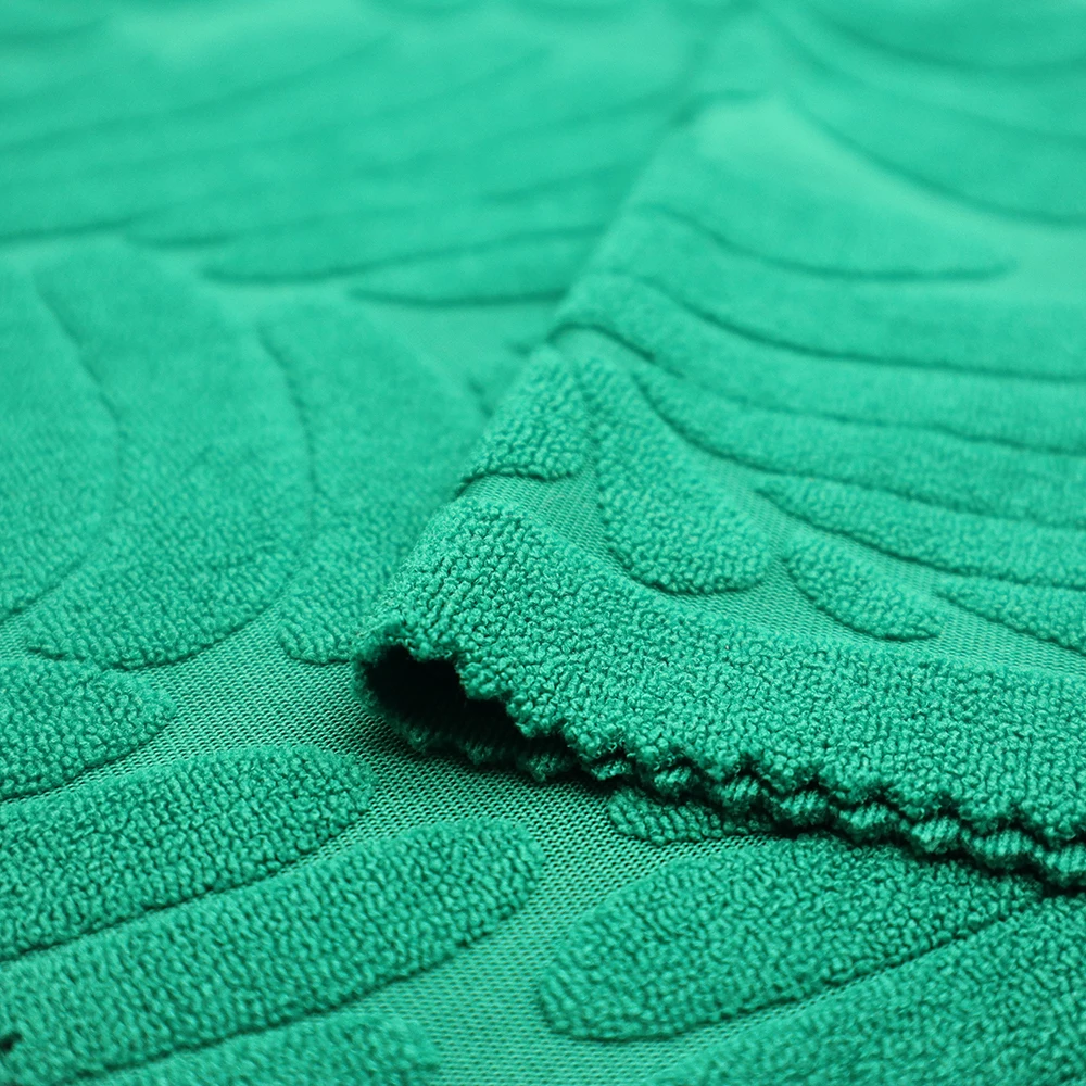 2024 new design jacquard terry cloth, towel material polyester and cotton