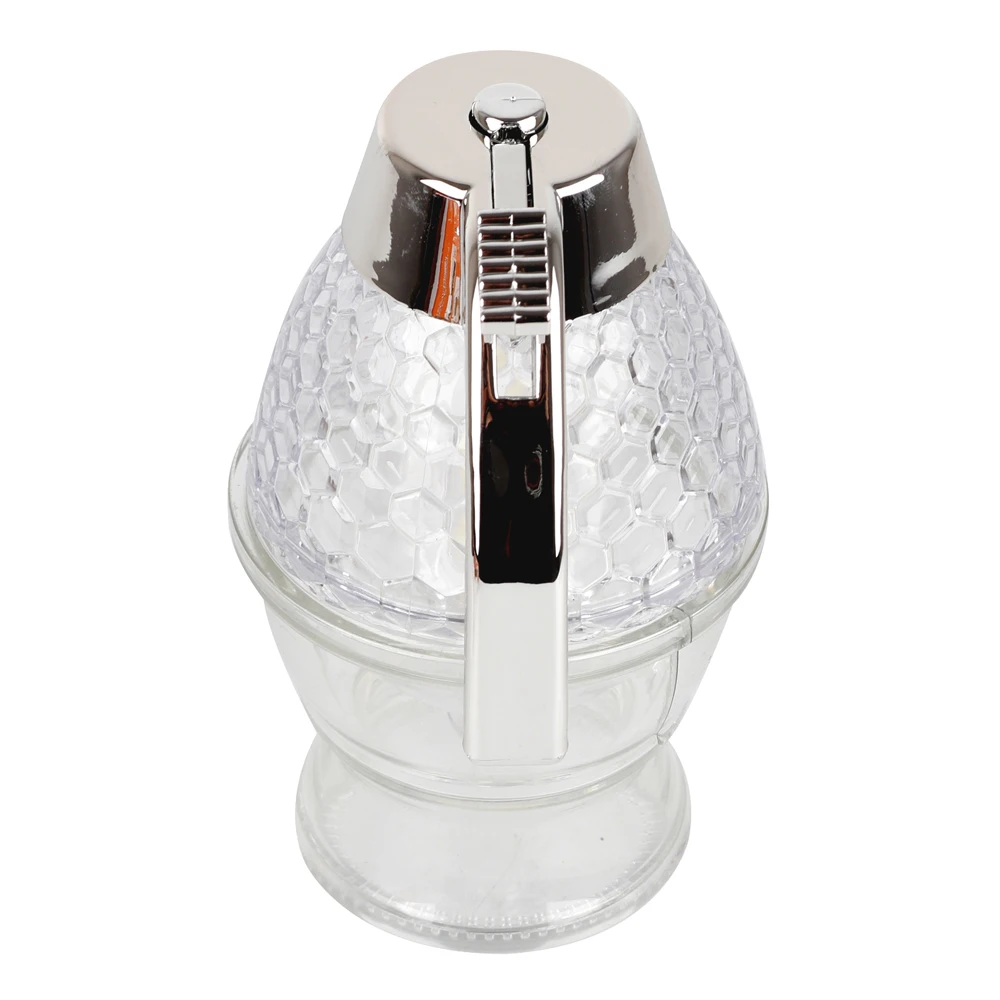 Toprank High Quality Acrylic Stainless Steel Top Glass Honey Dispenser