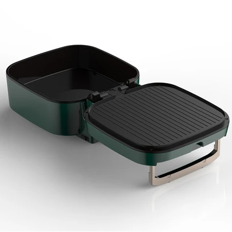 30cm CE Tabletop Smokeless Indoor Table BBQ Electric Grill with Hotpot