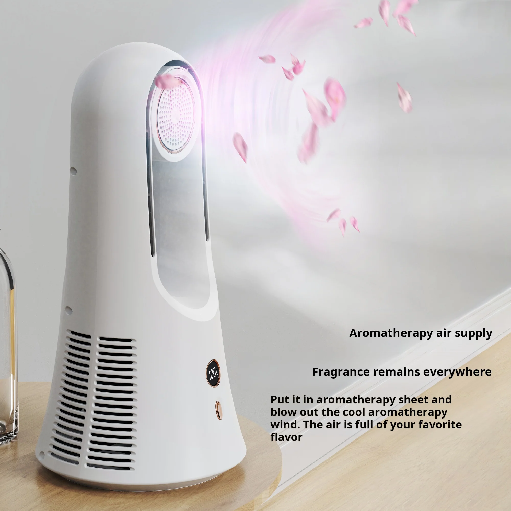 Support customized 2024 hot sale desktop USB cooling fan 6-speed mute portable smoked bladeless fan