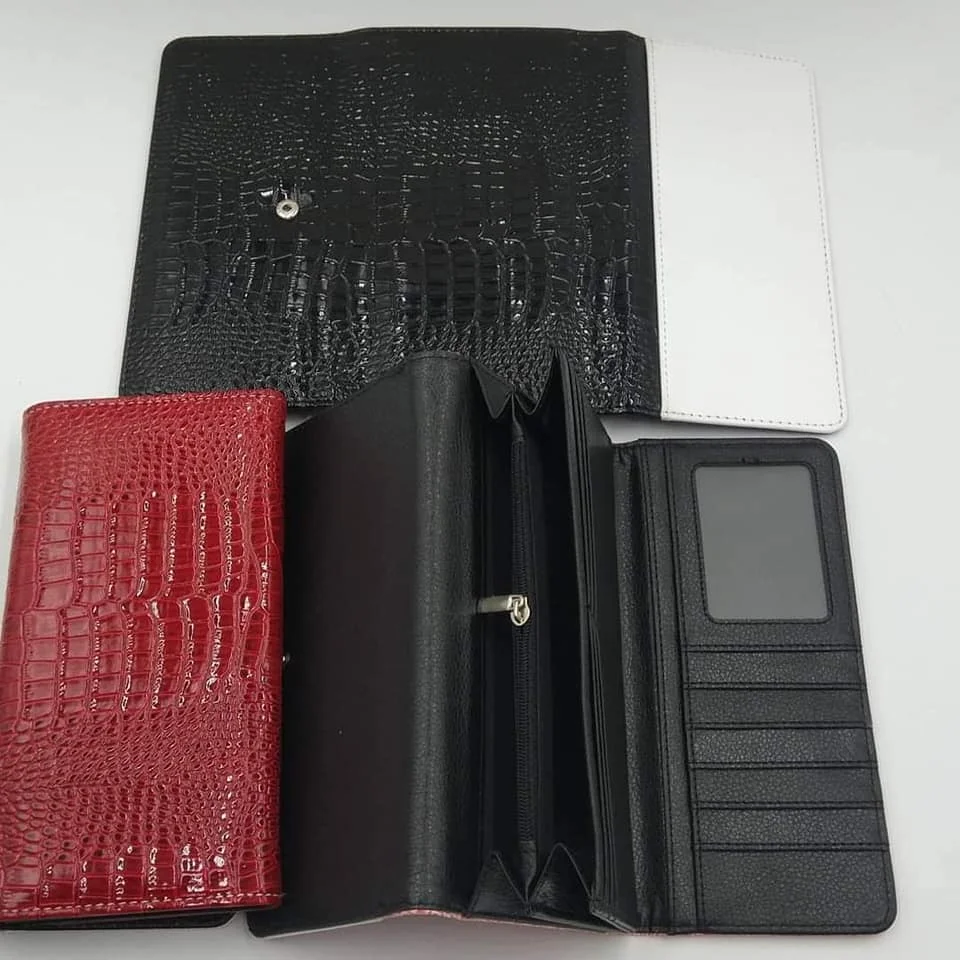 Sublimation Crocodile leather womens wallet Crocodile Pattern Hand Wallet Sublimation PU Leather Wallet For Women Crocodile Skin