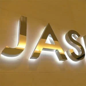 Manufacturer Custom Laser Cutting 3D Metal Titanium Backlit Signage Stainless Steel Letter Mirror Electronic Signs