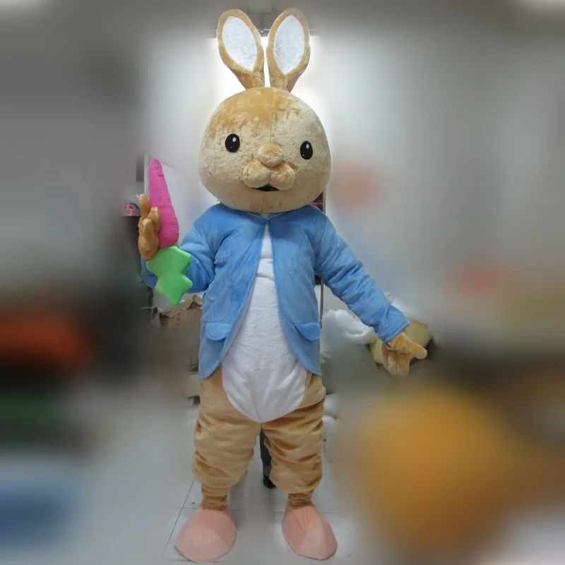 Знаменитая синяя рубашка Питер-кролик костюм-талисман для взрослых Костюм Кролика