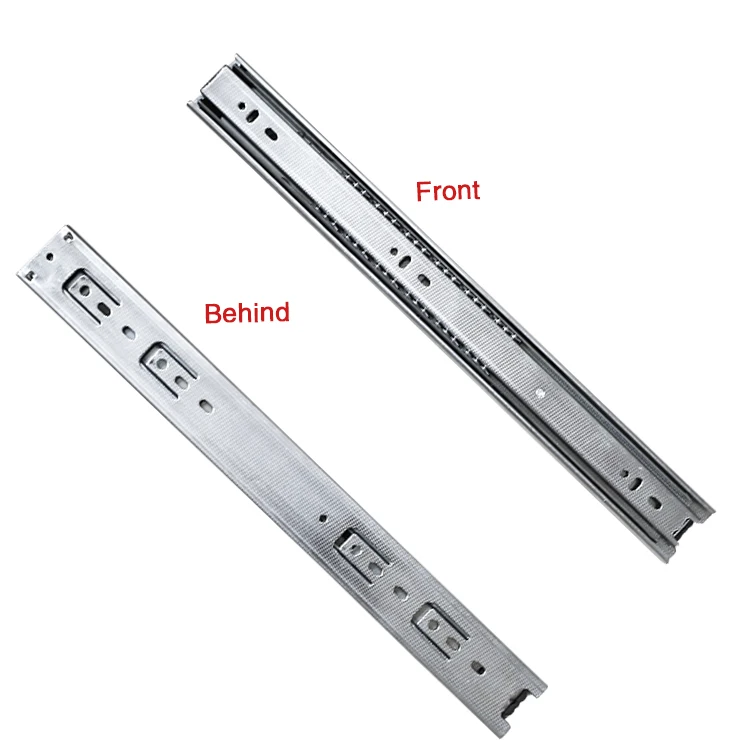 40mm Telescopic Channel Ball Bearing Drawer Slide Rail Triple Extension Furniture Drawer Runner
