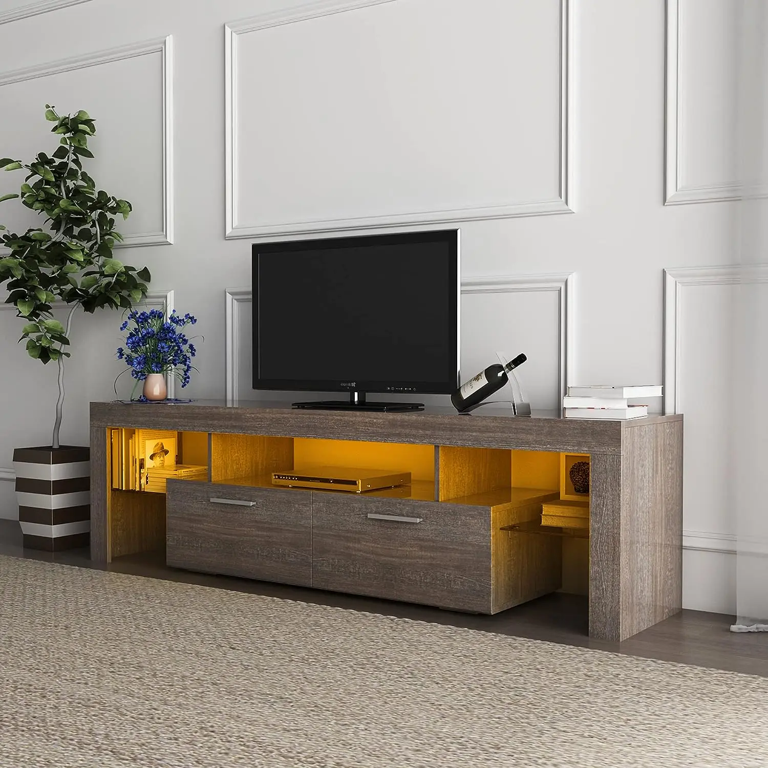 Cheap price rice white hall media console cabinet for living room fireplace tv stand