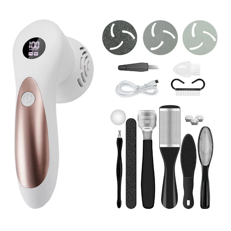 Electric Foot Callus Remover, Rechargeable Portable Electronic Foot File Pedicure Kits Callus Remover Tools