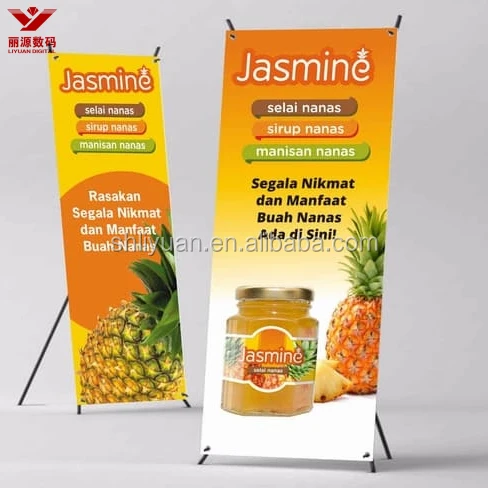 Wholesale 60*160cm 80*180cm Advertising Trade Show Metal Frame Floor X Banner Display Stand