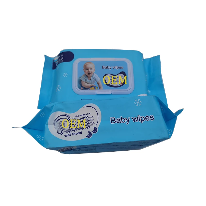 Factory custom wholesale Spunlaced non-woven organic baby cleaning wipes without fluorescent agent