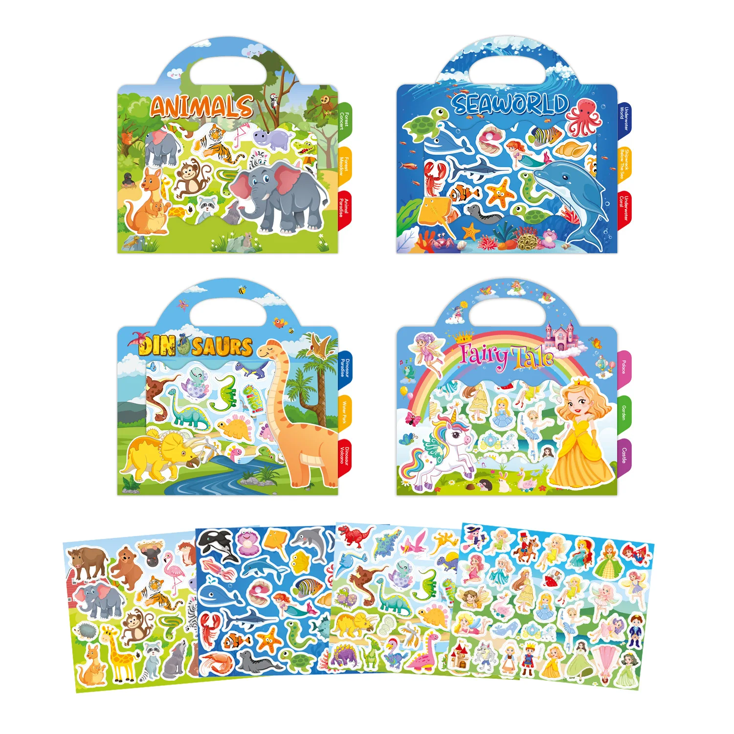 Wholesale Reusable Quiet Sticker Book Manufacturers Early Education Toy Cheap Sticker Color Book For Kids