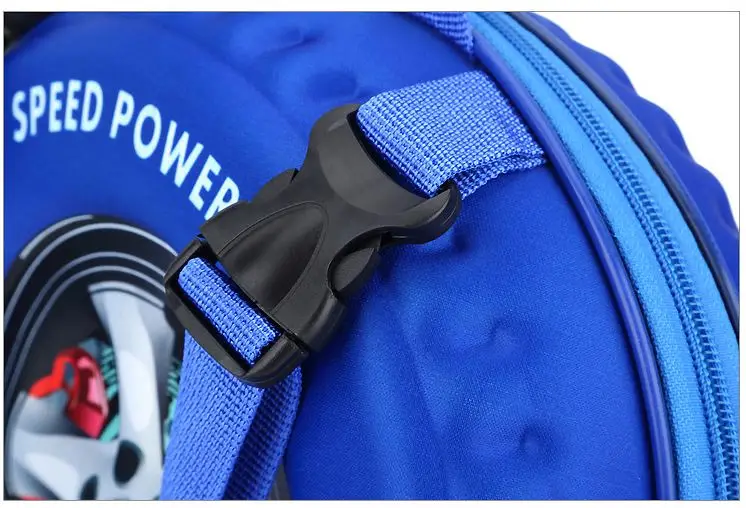 hot sale 3d hard shell novelty kids little boy round school bag car tire pattern school bag