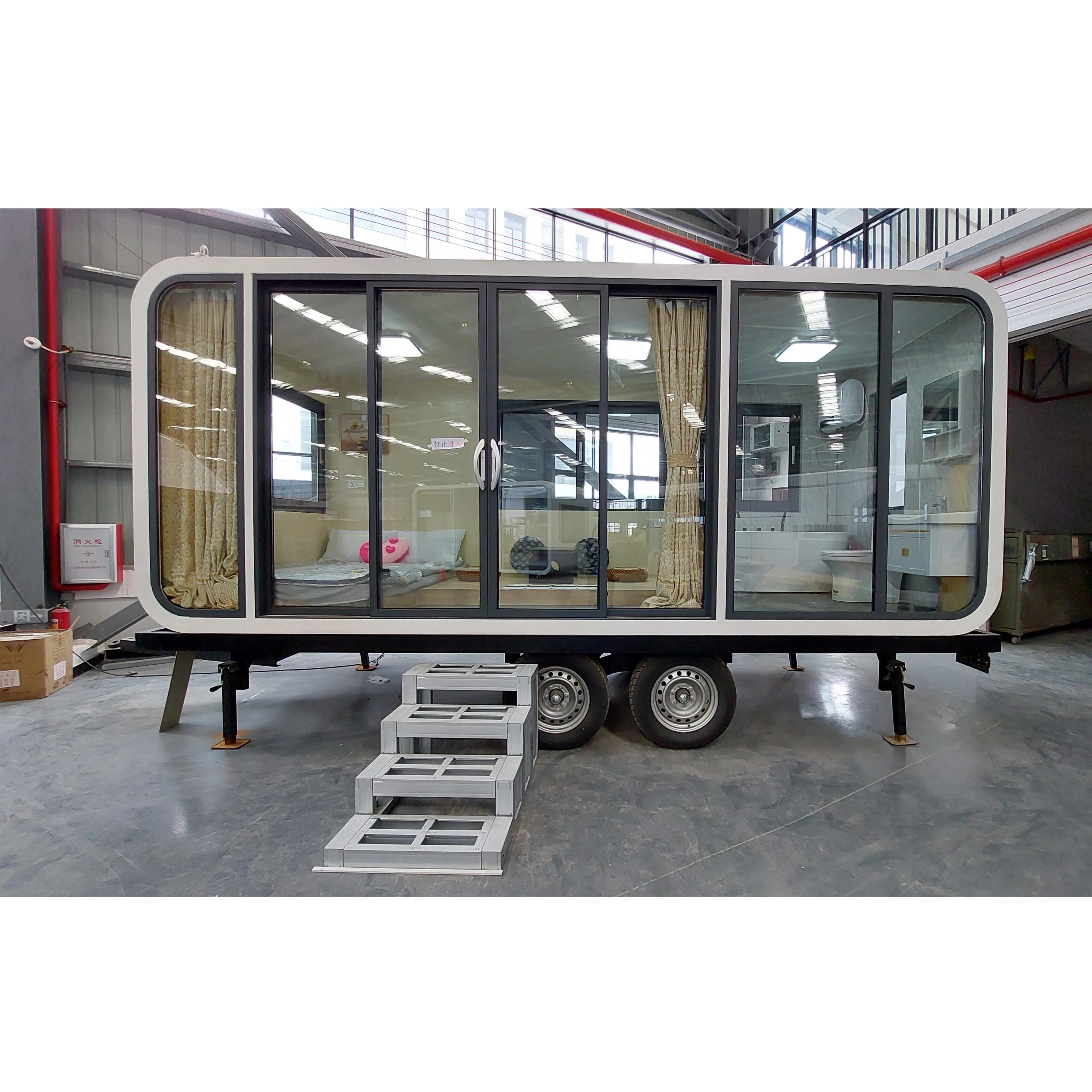 Mobile Outdoor Modern Prefab House Tiny House Popular Working House Office Pod 20ft 40ft Apple Cabin