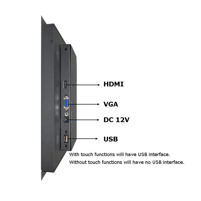 10 Inch 1024*768 Resolution Industrial Open Frame Touch Monitor For Industrial