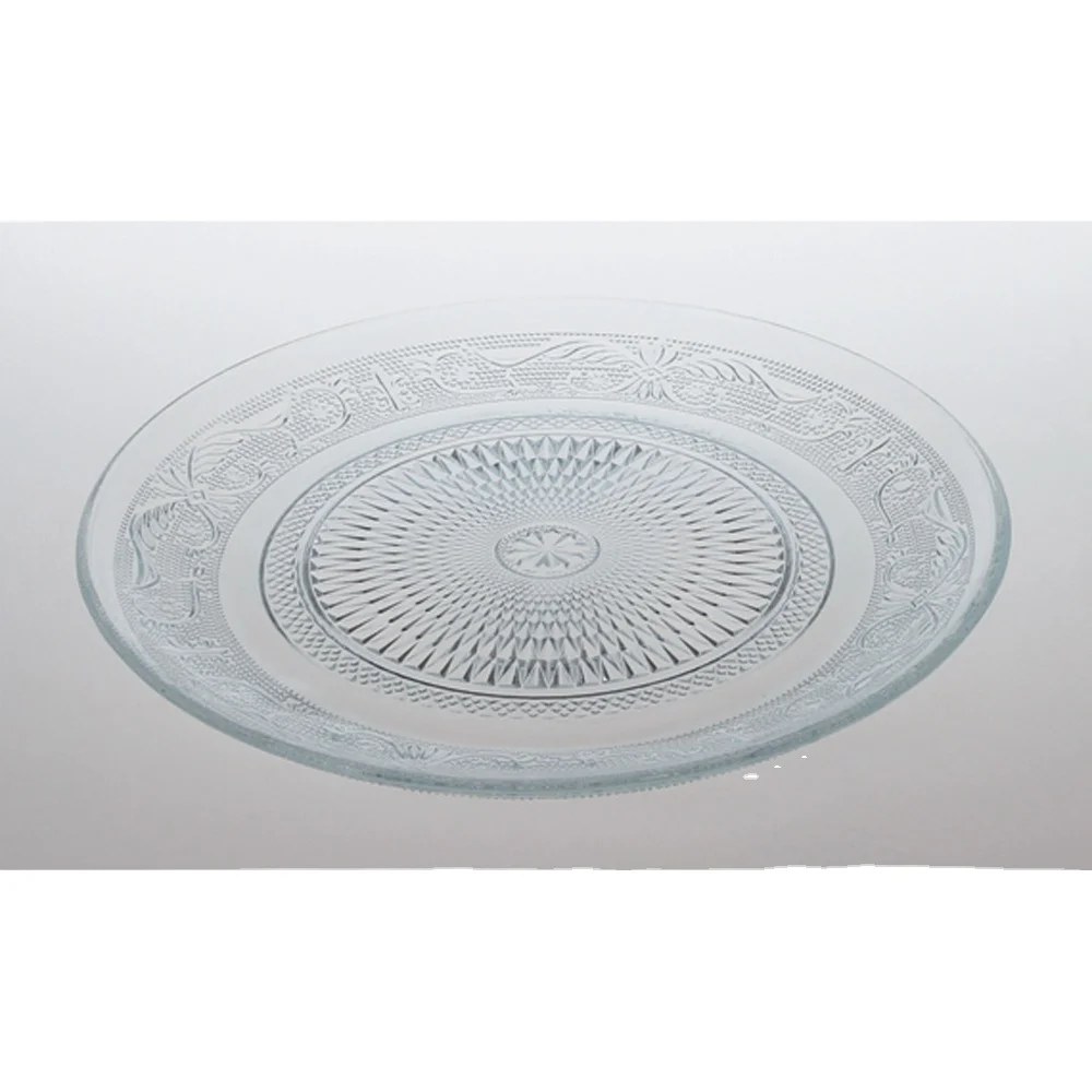 clear glass dishes/glassware color glass plate set