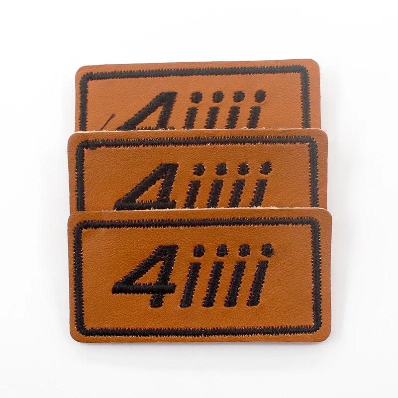 Wholesale Faux Leather Label Custom Thin Hot Stamp Leather Label Patch Hat Clothing Tag Hand Made Pu Leather Labels For Clothes