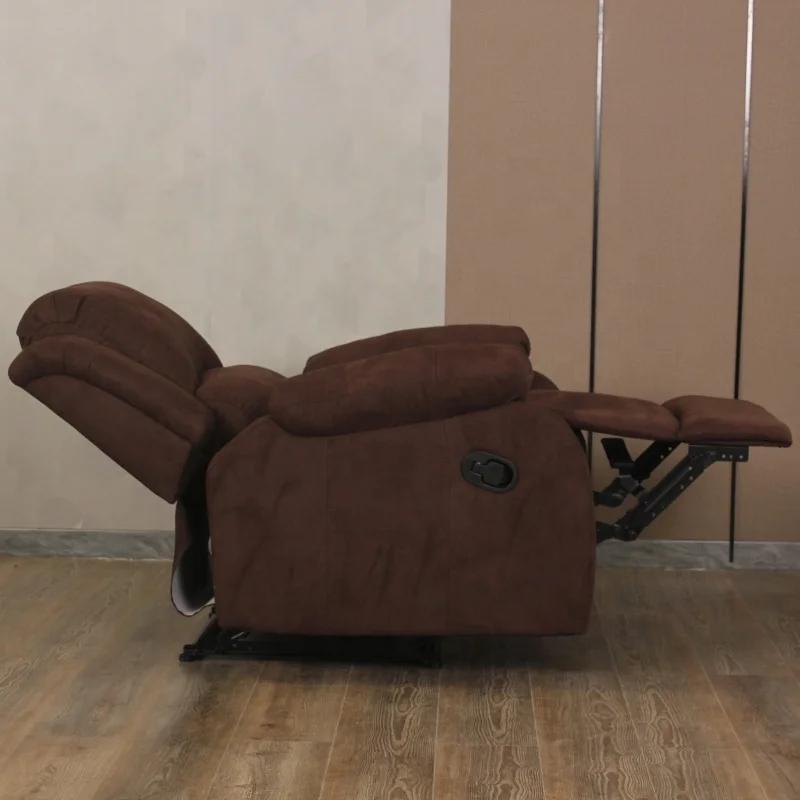 European style brown microfiber fabric single person electric with USB switch function recliner chair
