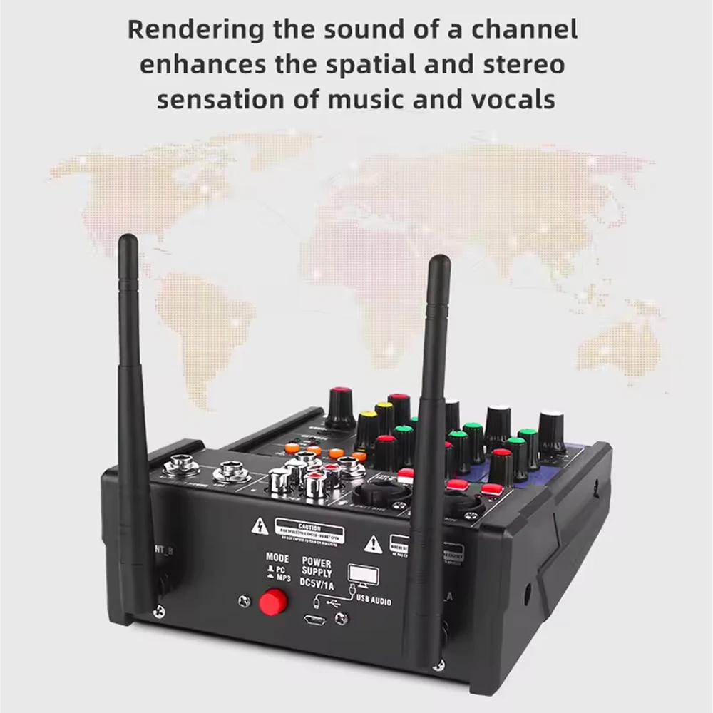 Voxfull G4-M2-2 Factory professional Audio Mixer, wireless microphone, power amplifier, sound interface console