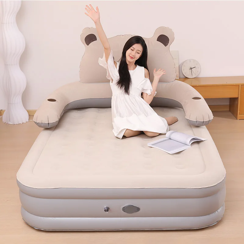 HOT SALE Inflatable mattress for children Comfortable Eco-Friendly Flocked Fabric with inflatable support and high load capacity