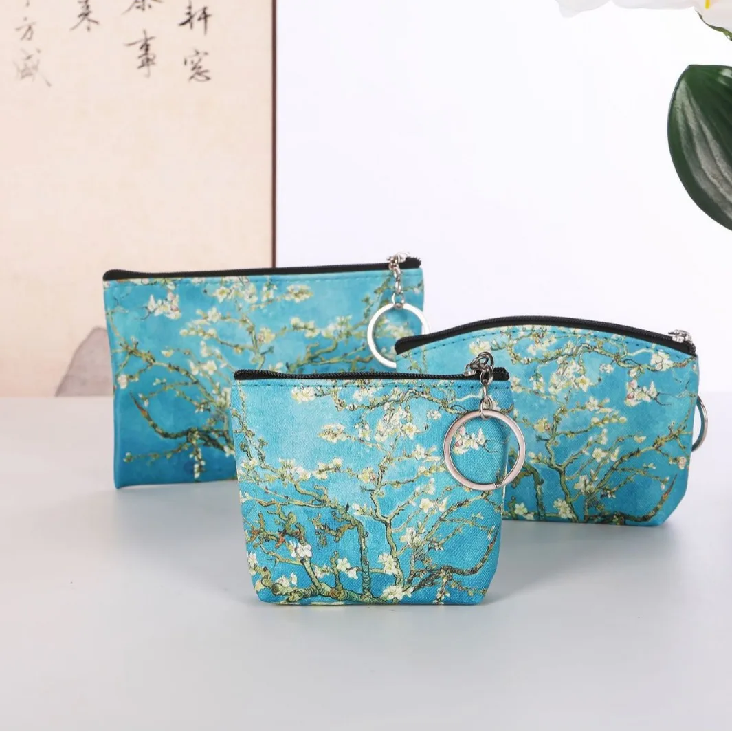 Portable Ladies Custom Money Bags Coin Purse wallet coin purse zipper PU Leather women coin purses