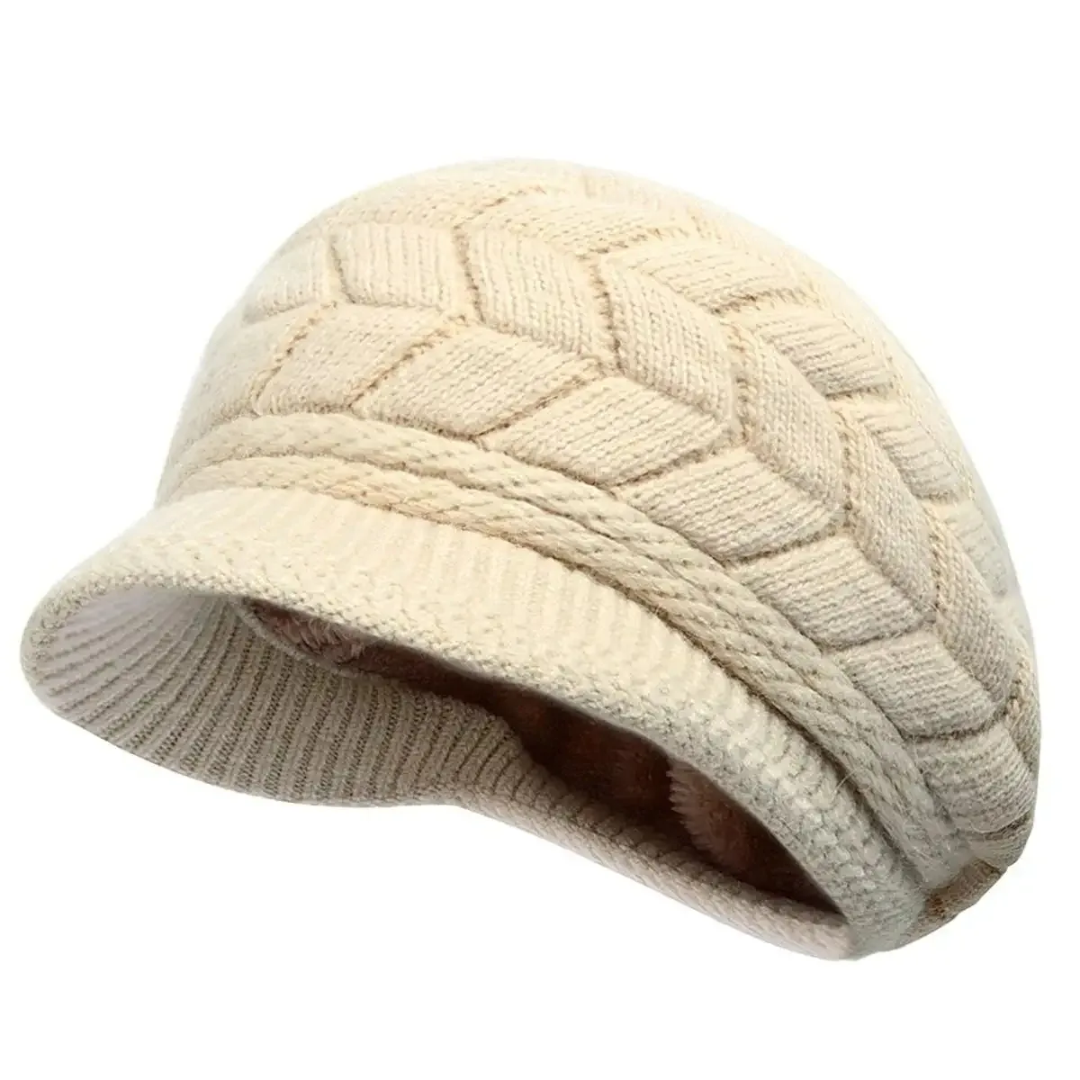 Manufactures Direct Sale Solid Color British Style Windproof Warm Knit Winter Beret Hat For Women
