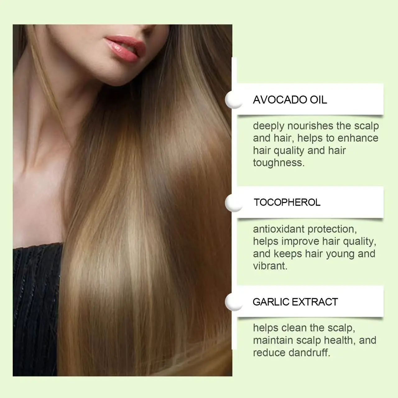 OEM Private Label Organic Refreshing Sulfate Free Shampoo Avocados Hair Care Product Avocado Shampoo