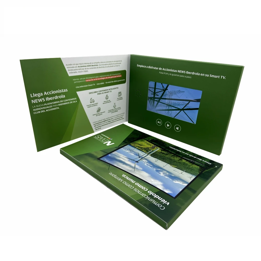 Make your Company business card lcd screen brochure A5 video brochure mailer for marketing