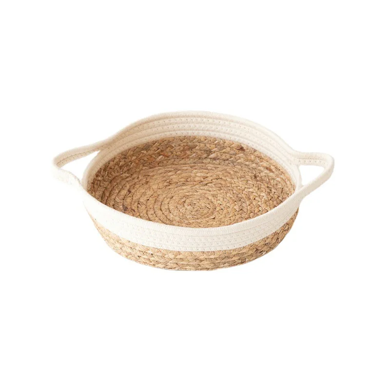 New Design Willow Basket Cotton Rope Weaving With Handle Storage Bins Sets
