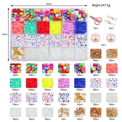 Pearl Bead Fashion Handmade Polymer Clay Jewelry Bracelet Children Necklace DIY Beads Kit Fruit Flower Animal Beads