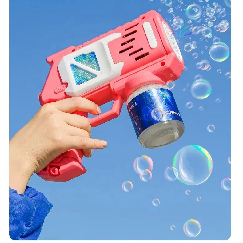 top seller summer kids toys bubble gun machine with light toys kids bubble gun for kids and adults playing