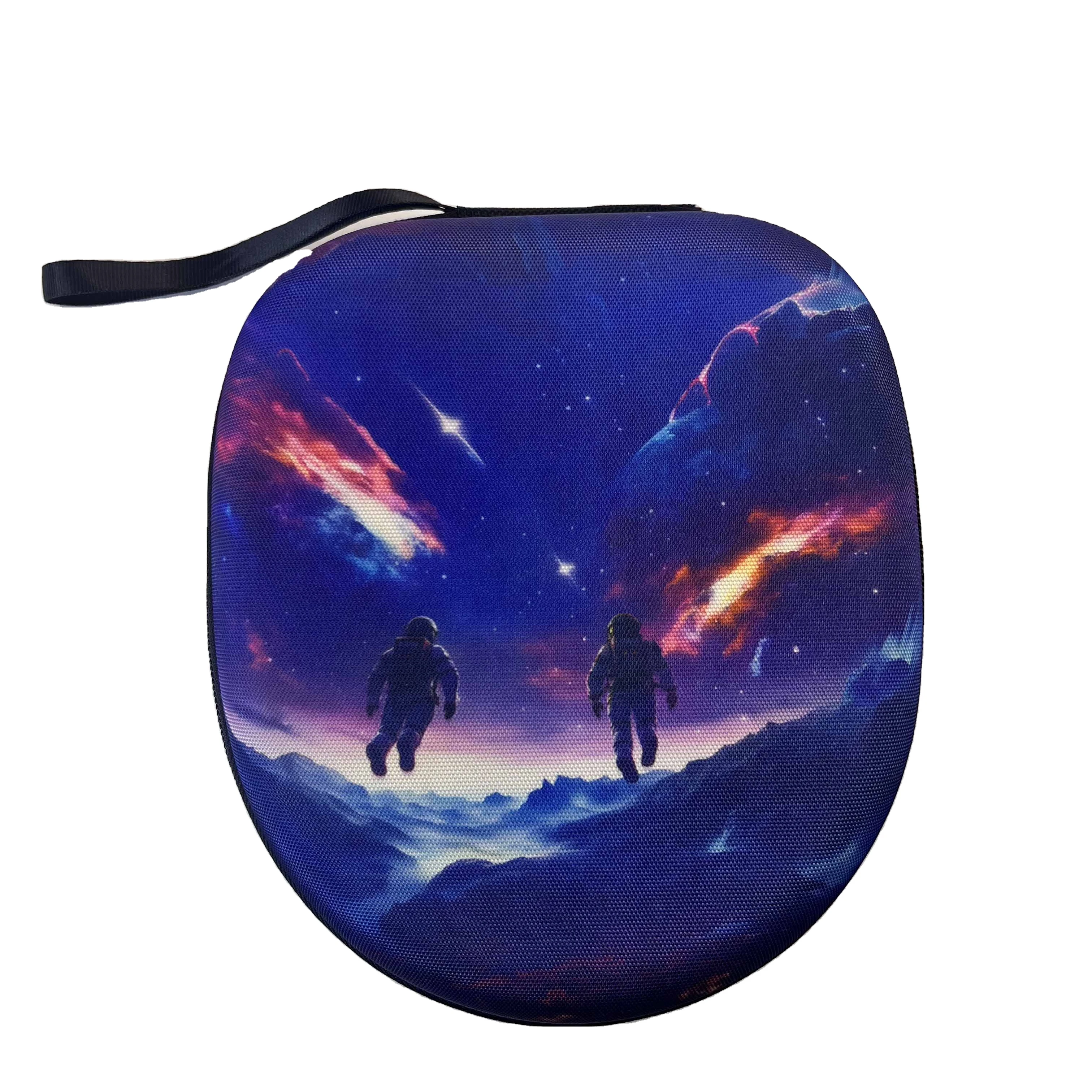 Loop chain with string EVA Factory custom colorful astronaut pattern travel bag