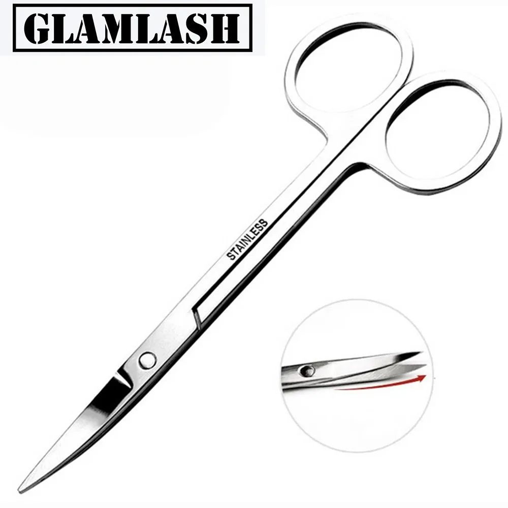 Изогнутые Ножницы GLAMLASH ножницы из нержавеющей стали для бровей красоты ногтей пинцет