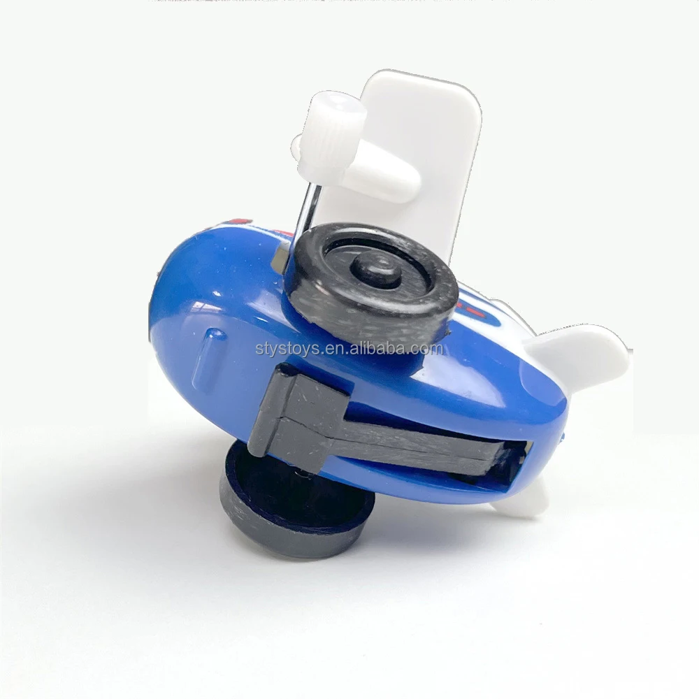 Cartoon Wind-up Fliping Toy Plane Mini Classic Wind Up Airplane Toy Retro Aircraft Figure Model