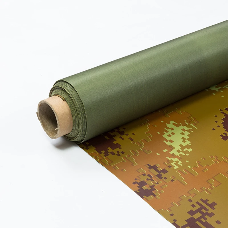 Waterproof PVC Knitted Fabric Desert Digital Camouflage Pattern Raincoat Fabric